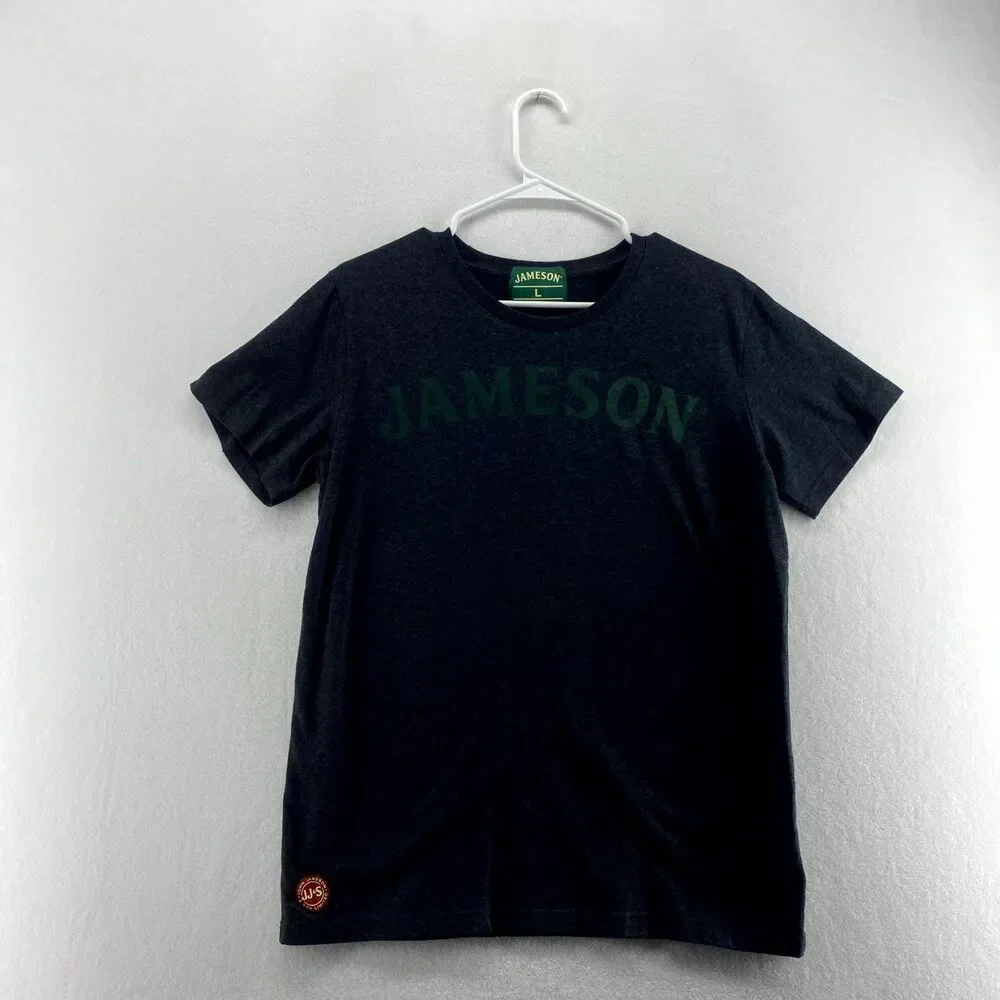 John Jameson & Son Limited‎ Jameson Dark Gray and Green Tee Mens Size L